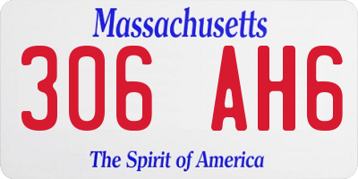 MA license plate 306AH6