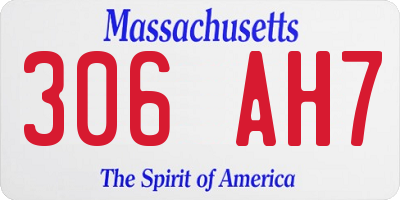 MA license plate 306AH7