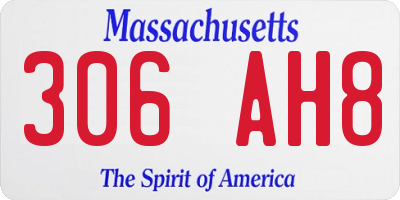 MA license plate 306AH8