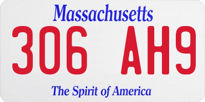 MA license plate 306AH9