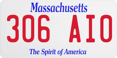 MA license plate 306AI0