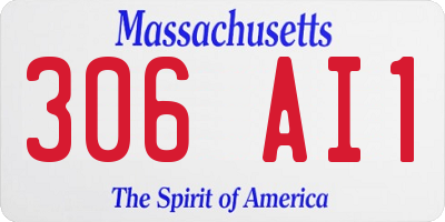 MA license plate 306AI1