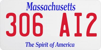 MA license plate 306AI2