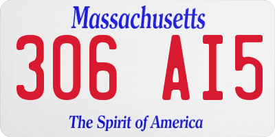 MA license plate 306AI5