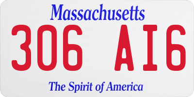 MA license plate 306AI6
