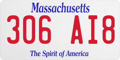 MA license plate 306AI8