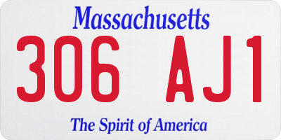 MA license plate 306AJ1