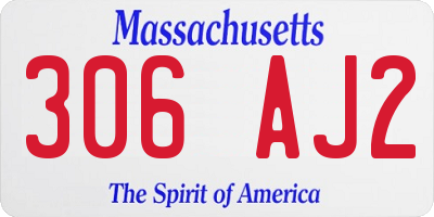 MA license plate 306AJ2