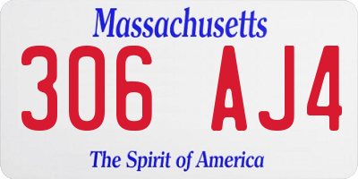 MA license plate 306AJ4