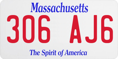 MA license plate 306AJ6