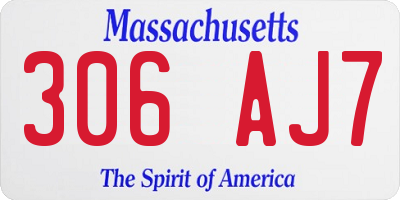 MA license plate 306AJ7