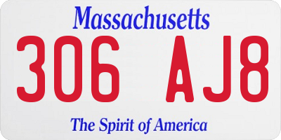 MA license plate 306AJ8