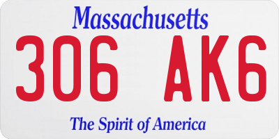 MA license plate 306AK6