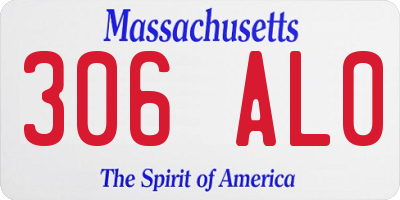MA license plate 306AL0