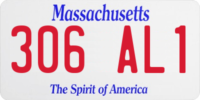 MA license plate 306AL1