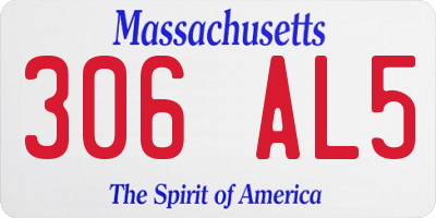 MA license plate 306AL5