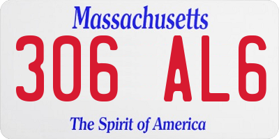 MA license plate 306AL6