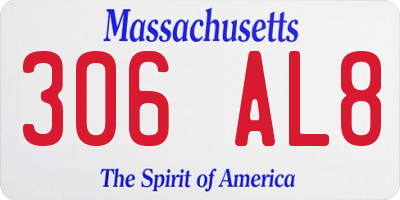 MA license plate 306AL8