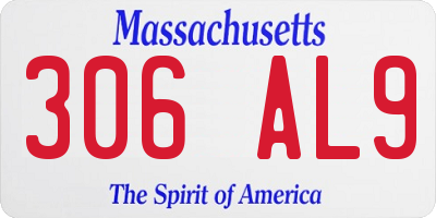 MA license plate 306AL9