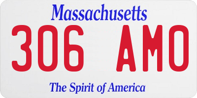 MA license plate 306AM0