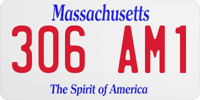 MA license plate 306AM1