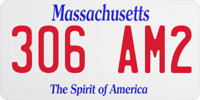 MA license plate 306AM2
