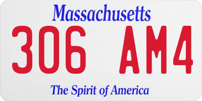 MA license plate 306AM4