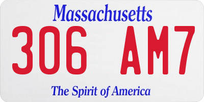 MA license plate 306AM7
