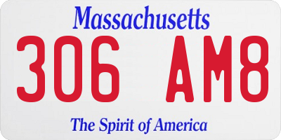 MA license plate 306AM8