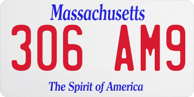 MA license plate 306AM9