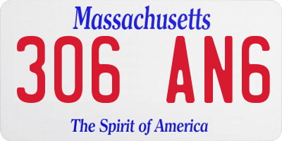 MA license plate 306AN6