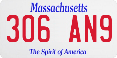 MA license plate 306AN9