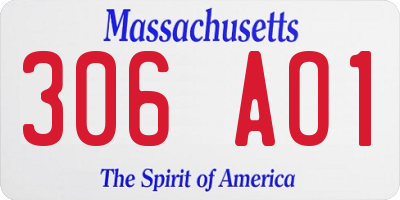 MA license plate 306AO1