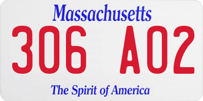 MA license plate 306AO2