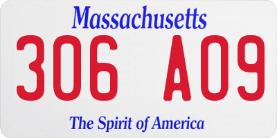 MA license plate 306AO9