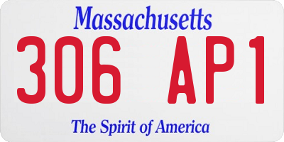 MA license plate 306AP1