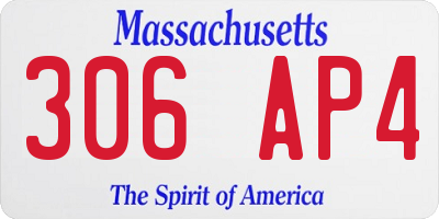 MA license plate 306AP4