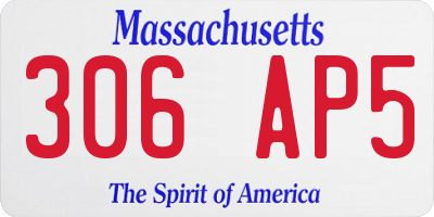 MA license plate 306AP5