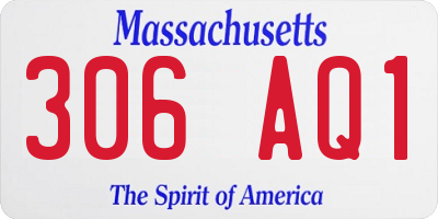 MA license plate 306AQ1