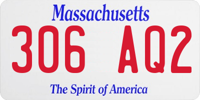 MA license plate 306AQ2