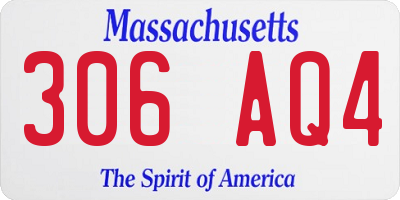 MA license plate 306AQ4
