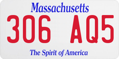 MA license plate 306AQ5
