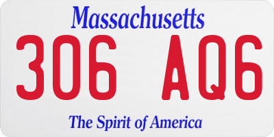 MA license plate 306AQ6