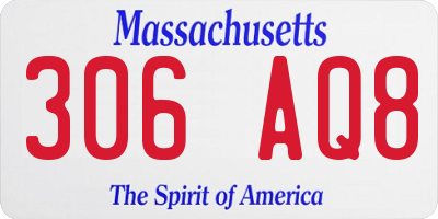 MA license plate 306AQ8