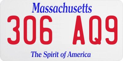 MA license plate 306AQ9