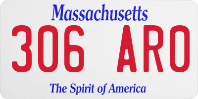 MA license plate 306AR0