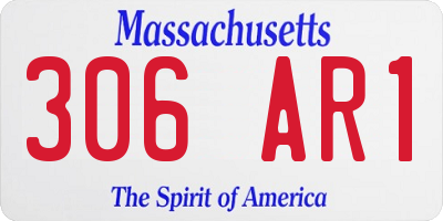 MA license plate 306AR1