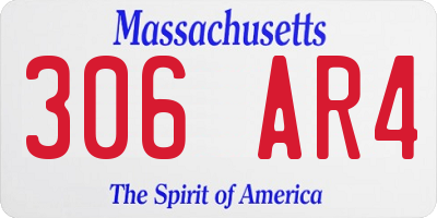 MA license plate 306AR4