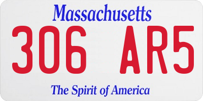 MA license plate 306AR5
