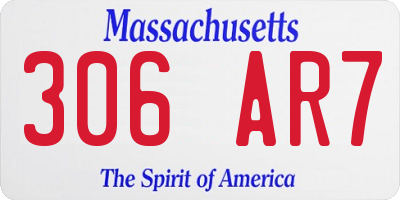 MA license plate 306AR7